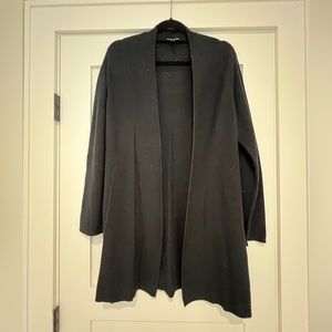 Eileen Fisher black duster light weight sweater